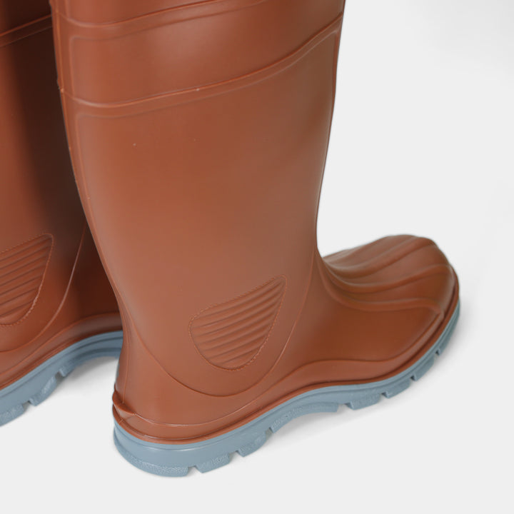 Epik Workwear Red Chem Safety Boot Steel Toe Like Protection Slip Resistance Ankle Support