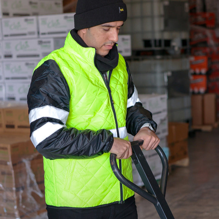 Epik Agile Quilted Hi Vis Yellow Green ANSI class 2 jacket