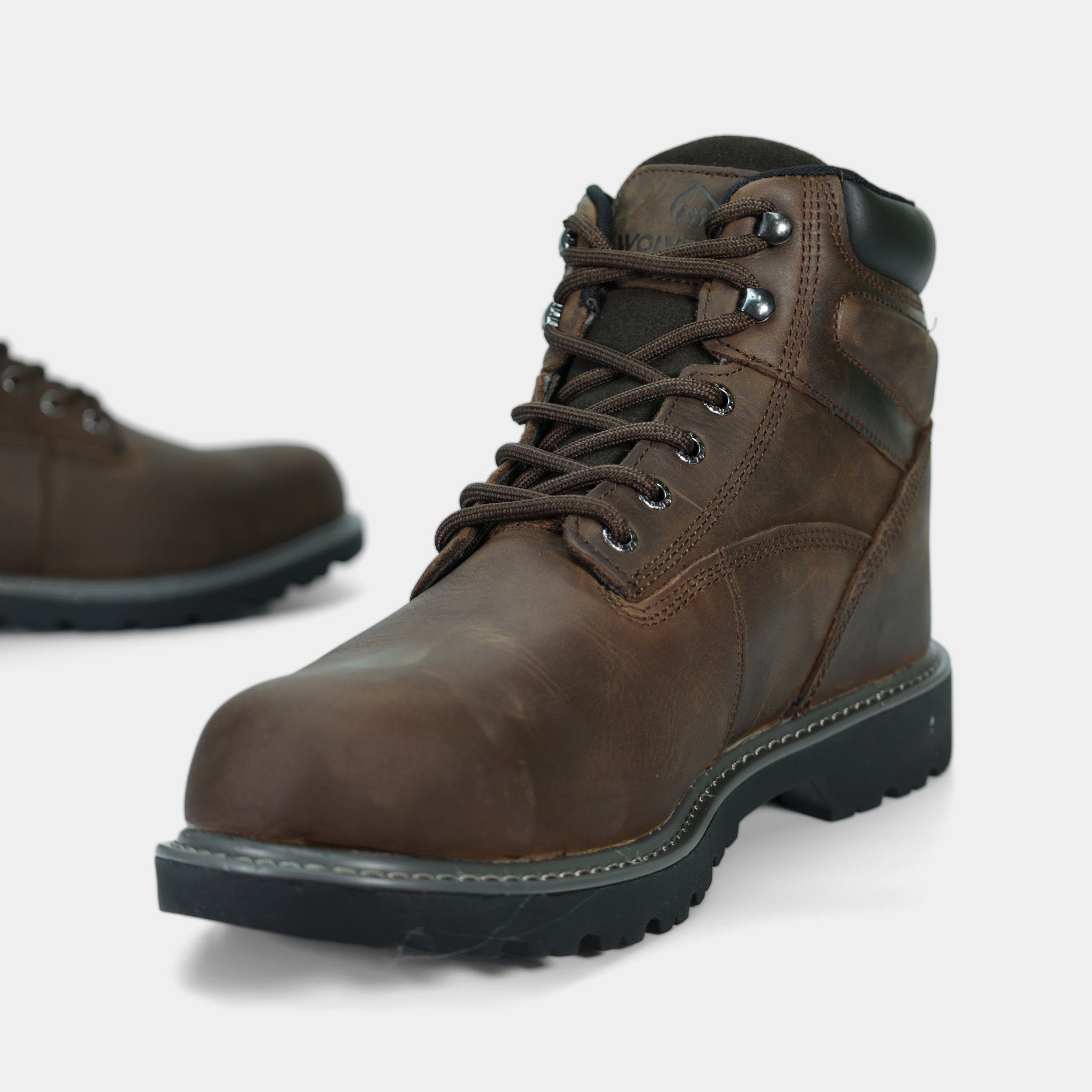 Floorhand 6 Safety Insulated Brown Leather Boot Epik Workwear front toe