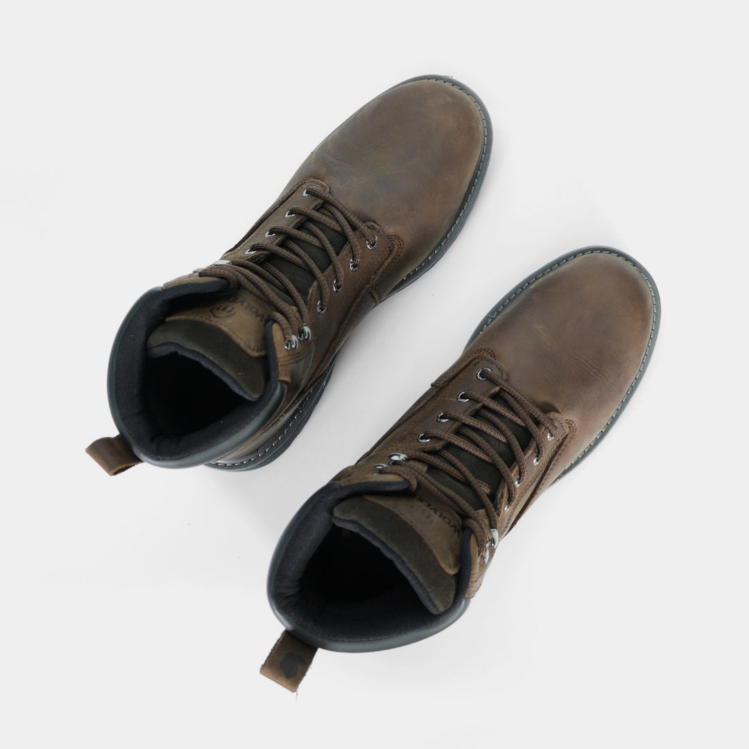Floorhand 6 Safety Insulated Brown Leather Boot Epik Workwear Pair top down