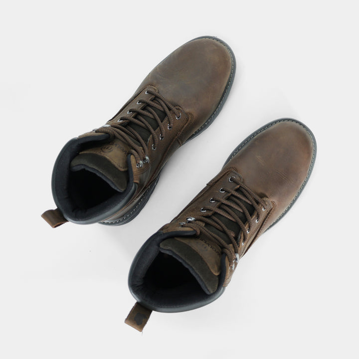 Floorhand 6 Safety Insulated Brown Leather Boot Epik Workwear Pair top down