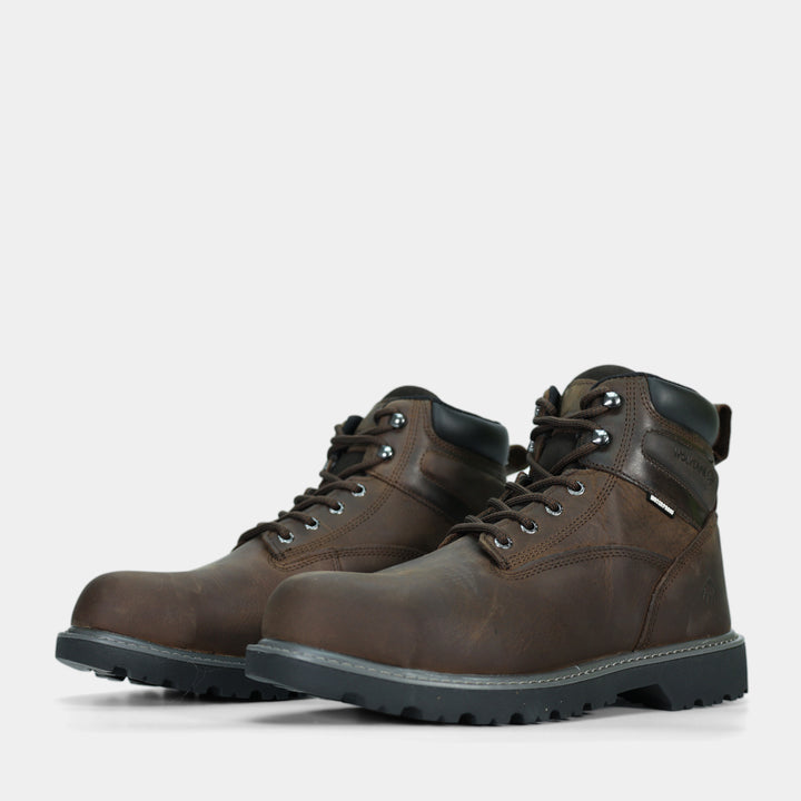 Floorhand 6 Safety Insulated Brown Leather Boot Epik Workwear pair front