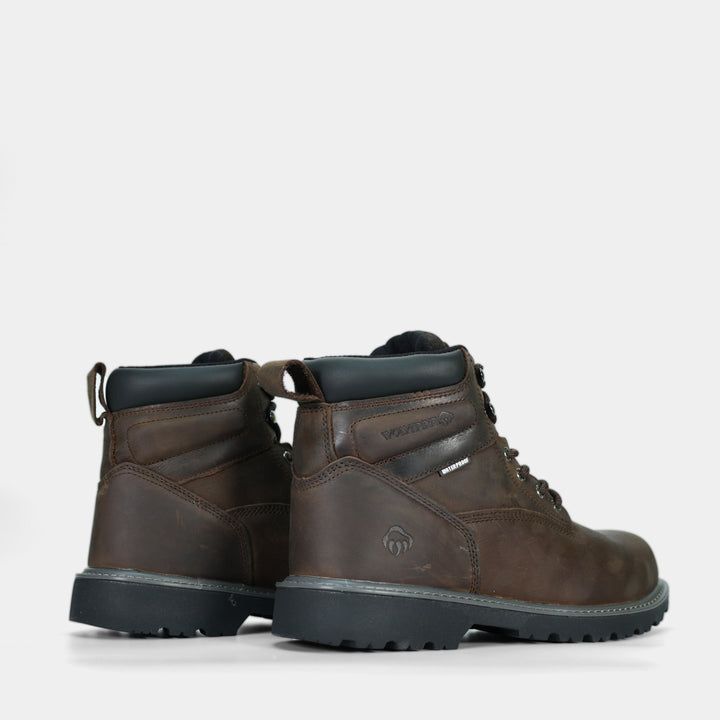 Floorhand 6 Safety Insulated Brown Leather Boot Epik Workwear Side pair back