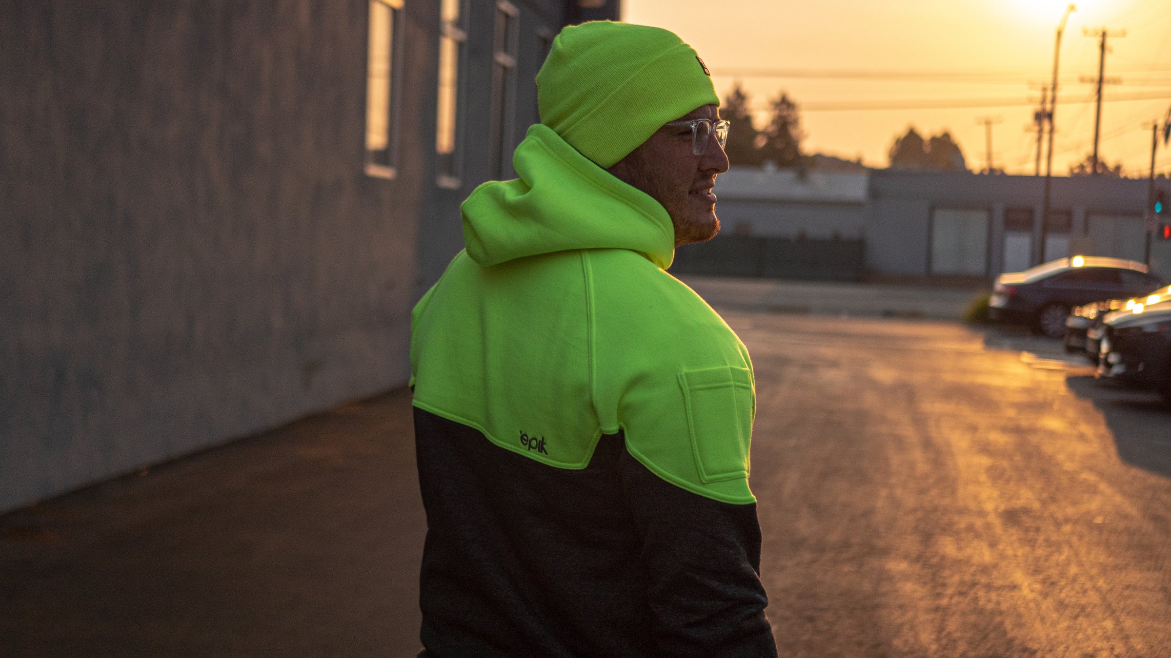 Peak Hoodie Sun Set Thermal Work Hoodie Hi Vis Orange