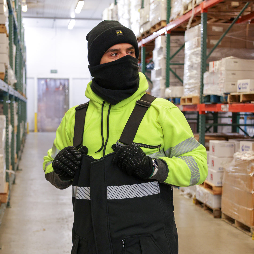 Peak 2.0 Cooler Hi Vis Yellow Hoodie Cold Storage