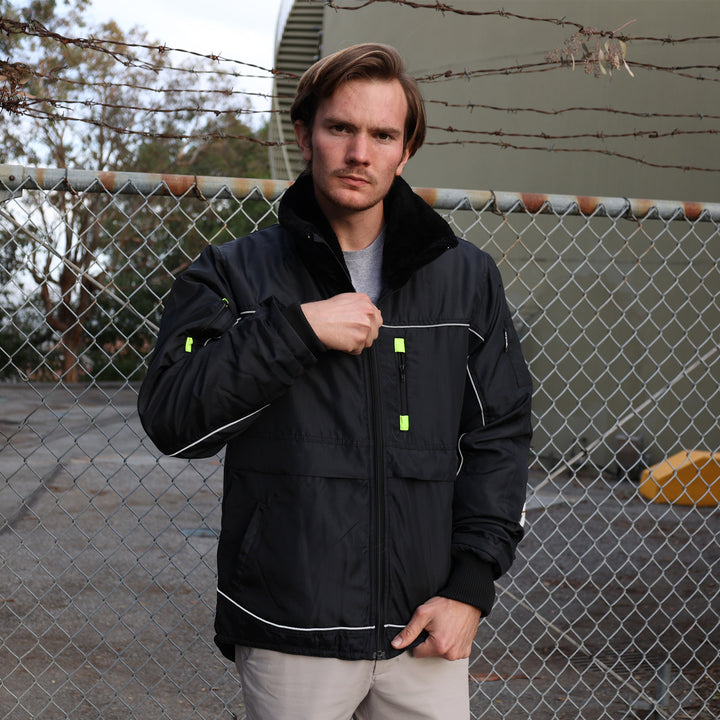Reflex Insulated Cooler Jacket in Black Work