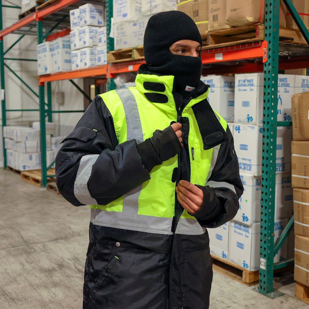 Reflex Pro Freezer Jacket Hi Vis Heavy Insulation Sub Zero Flexibility Warehouse