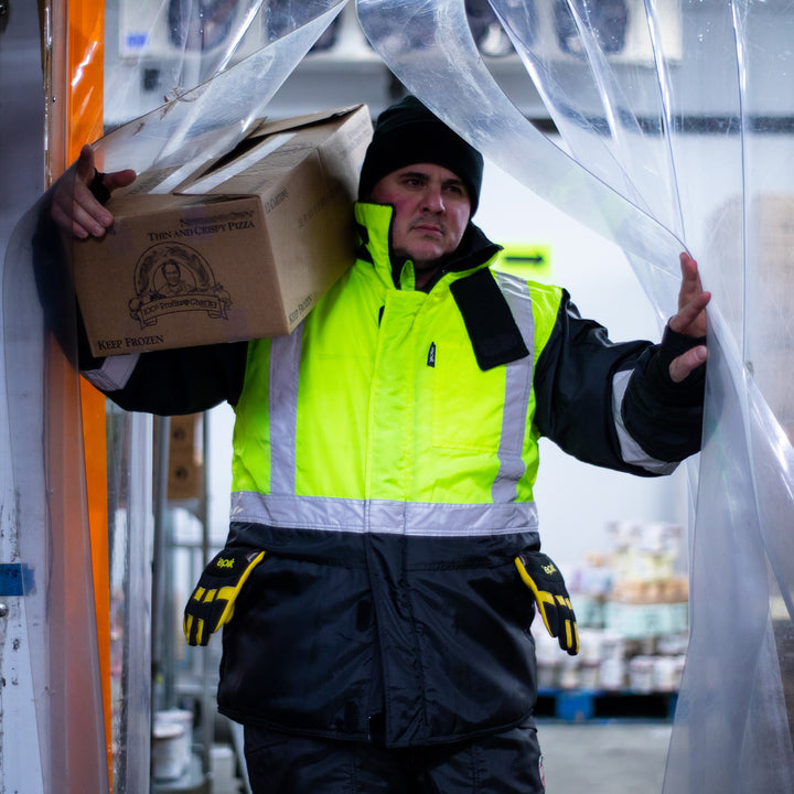 Reflex Pro Freezer Jacket Hi Vis Heavy Insulation Sub Zero Flexibility
