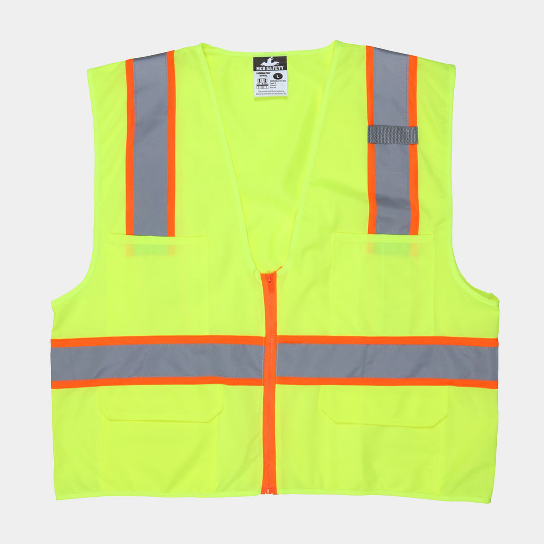 Premium Solid Surveyor Safety Vest With Zipper