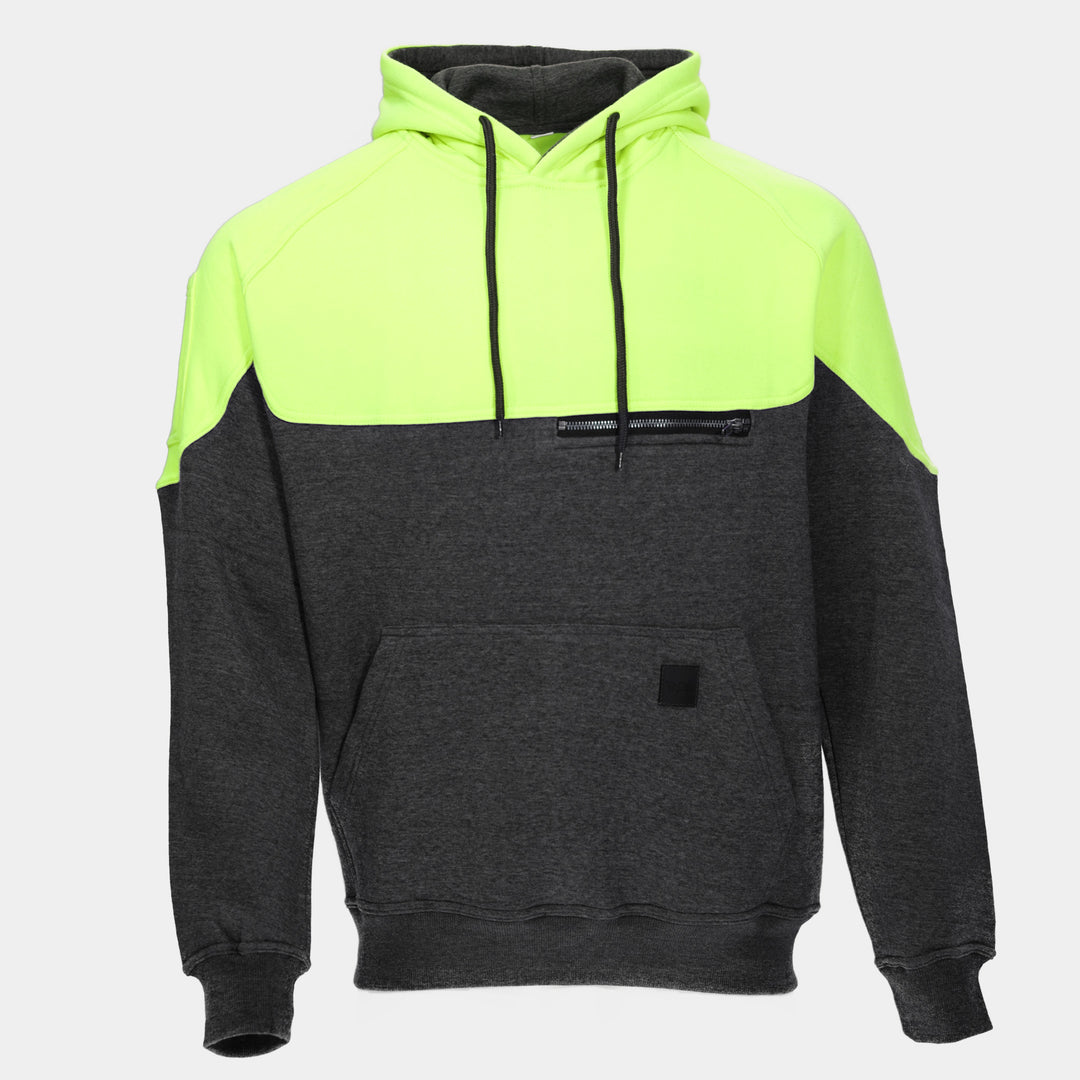 Epik Peak Pull Over Hoodie Hi Vis Yellow Front