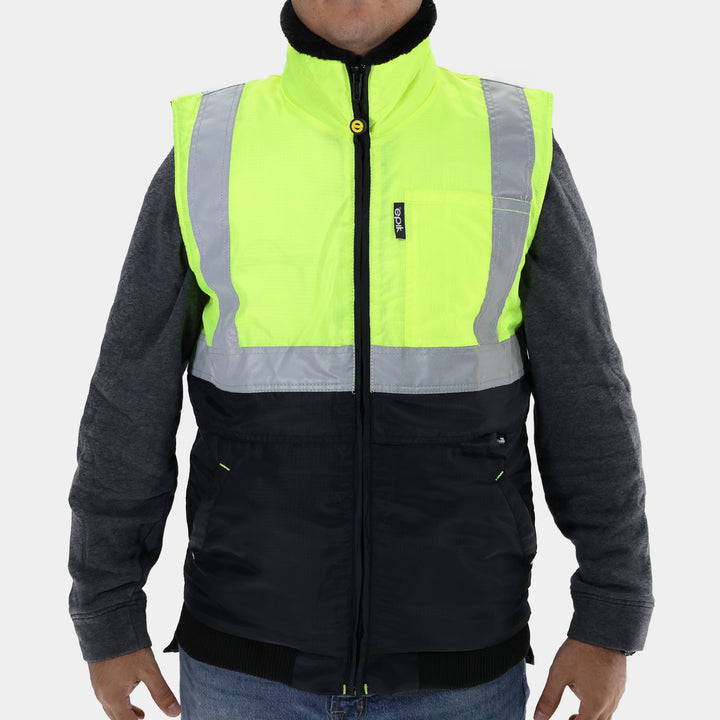 Epik Reflex Hi Vis Yellow Vest Front