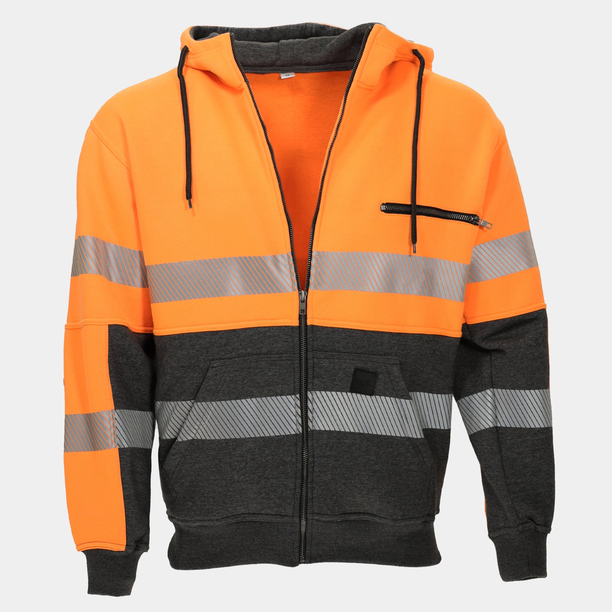 janisramone Mens Hi Viz regenpak Hi Vis Waterdicht Trainingspak Hoge Zichtbaarheid Pullover Zip Hooded Jas Werkkleding, Neon Oranje, 3XL grote maten janisramone Mens Hi Viz regenpak Hi Vis Waterdicht Trainingspak Hoge Zichtbaarheid Pullover Zip Hooded Jas Werkkleding, Neon Oranje, 3XL grote maten