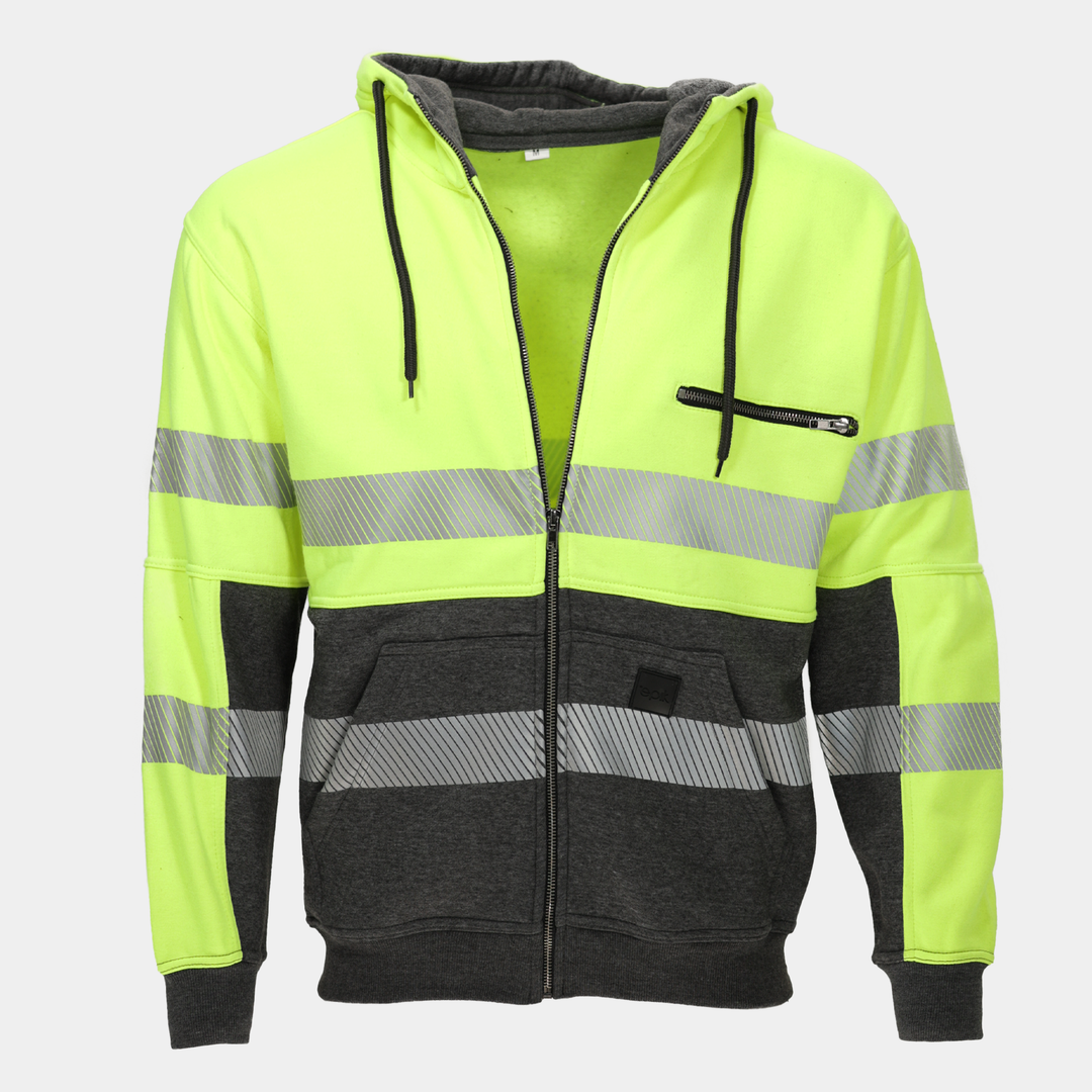 Epik Peak 2.0 Hi Vis Yellow Hoodie Coolerwear Front Cut Out