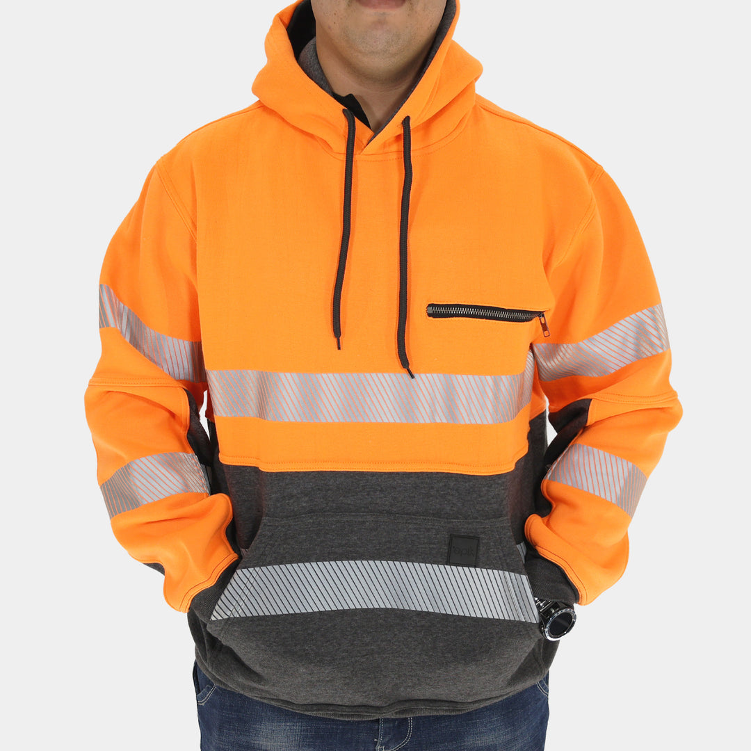 Epik Peak 2.0 Pullover ANSI Class 2 Hoodie in Orange Front