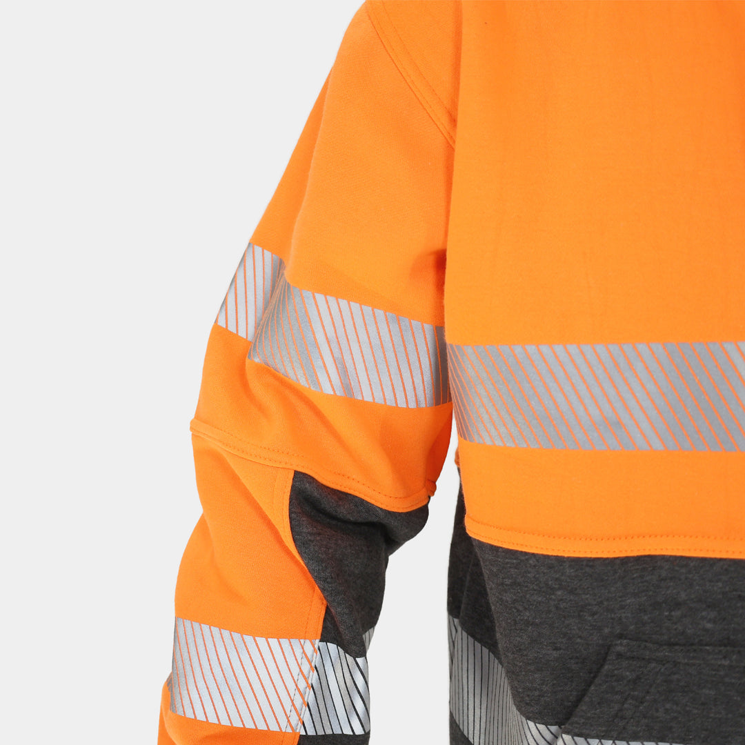 Epik Peak 2.0 Pullover ANSI Class 2 Hoodie in Orange Arm Reflective Tape