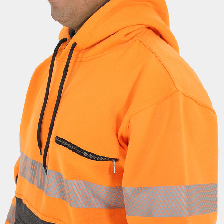 Epik Peak 2.0 Pullover ANSI Class 2 Hoodie in Orange Chest