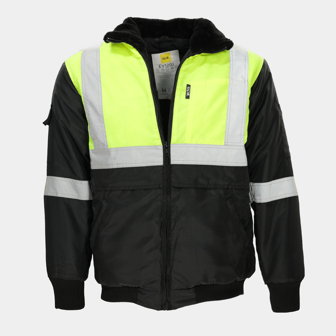 Epik Reflex EV120 Cooler Hi Vis Yellow Work Jacket PNG