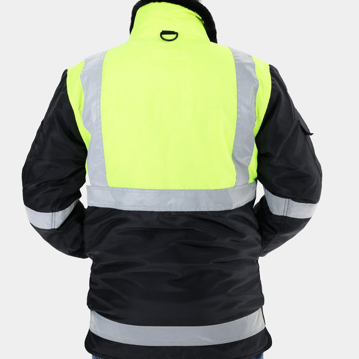 Epik Reflex EV120 Cooler Hi Vis Yellow Work Jacket Back