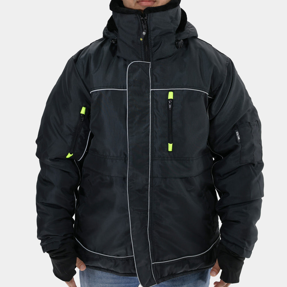 Epik Charcoal Black Reflex Pro Freezer Jacket Front