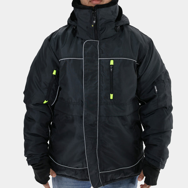 Epik Charcoal Black Reflex Pro Freezer Jacket Front