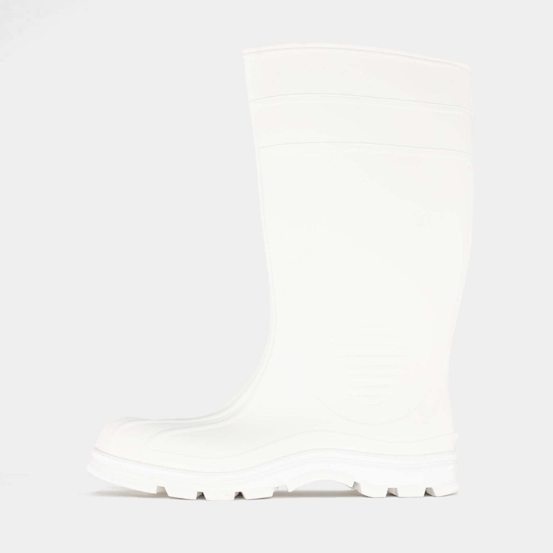Epik Stride Rubber White Plain Toe Boot Side