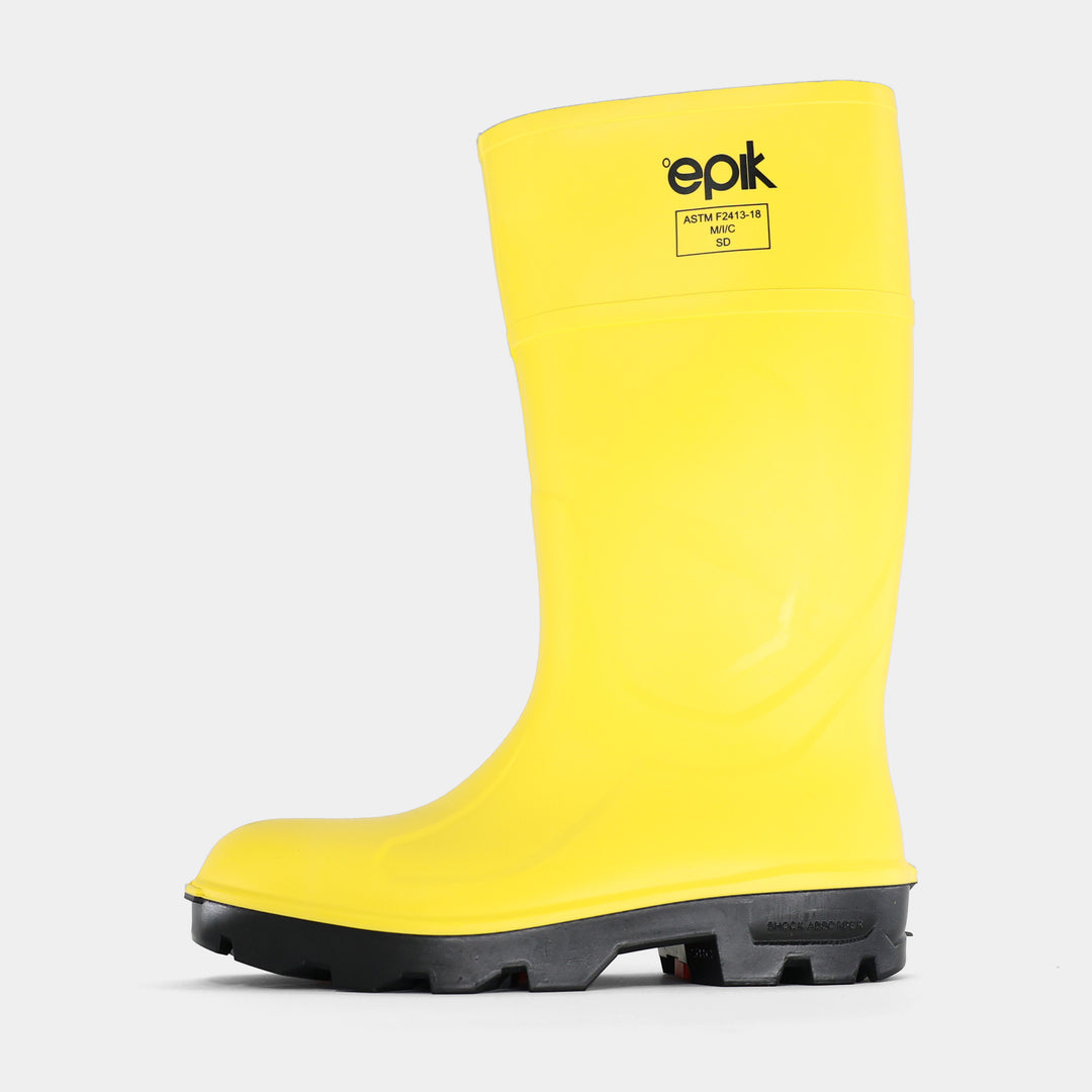 Tread Yellow Safety Toe Polyurethane Sanitation Work Boot Side