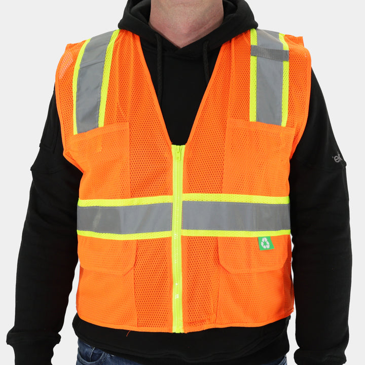 Premium Safety Vest With Zipper, Class 2