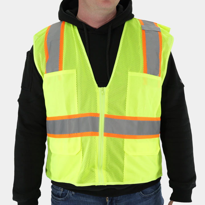 Premium Safety Vest With Zipper, Class 2