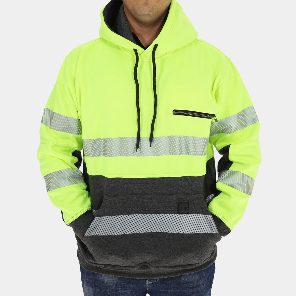 Epik Peak 2.0 Pullover ANSI Class 2 Hoodie in Yellow Front