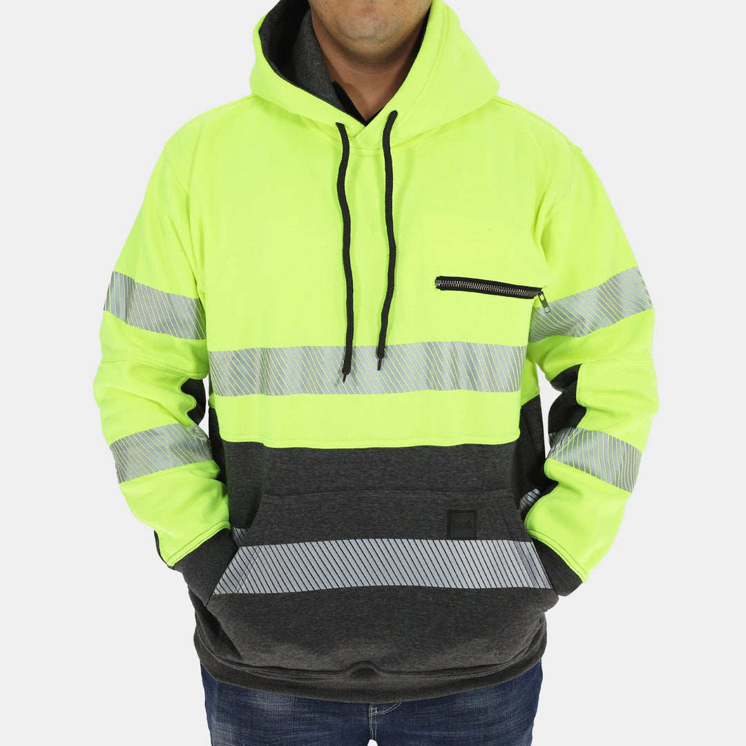 Epik Peak 2.0 Pullover ANSI Class 2 Hoodie in Yellow Front