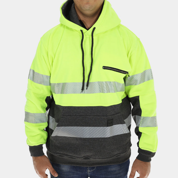 Epik Peak 2.0 Pullover ANSI Class 2 Hoodie in Yellow Front Relax fit