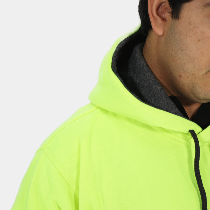 Epik Peak 2.0 Pullover ANSI Class 2 Hoodie in Yellow Hoodie Close up