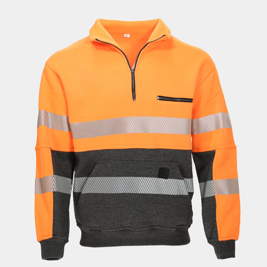 Epik Peak 2.0 Quarter Zip Sweater Orange Floating Front