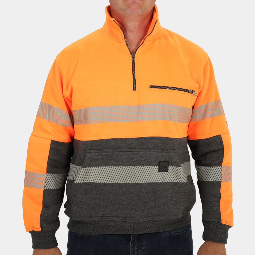 Epik Peak 2.0 Quarter Zip Sweater Orange Front