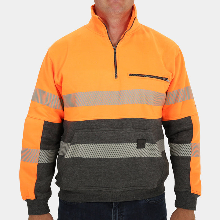 Epik Peak 2.0 Quarter Zip Sweater Orange Front