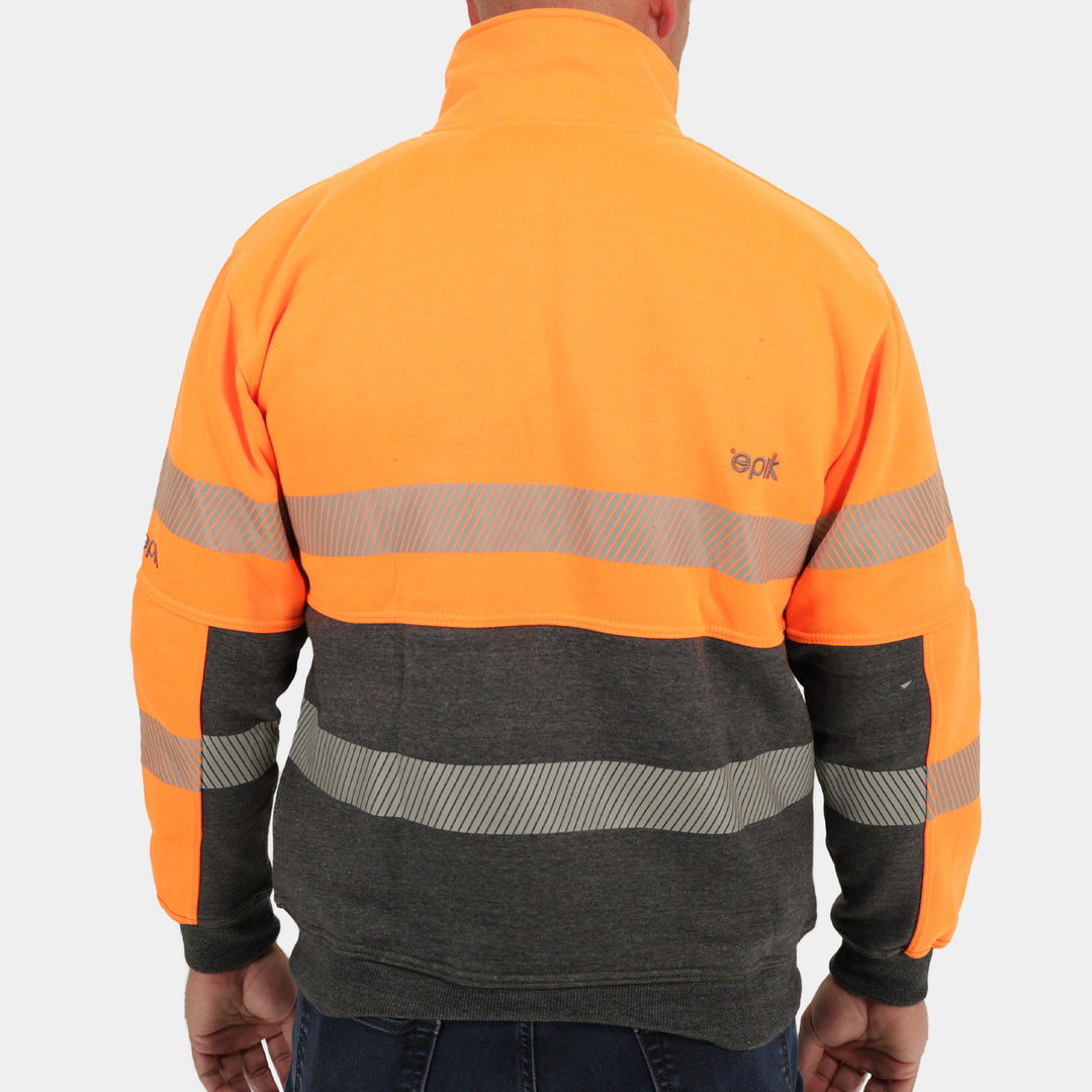 Epik Peak 2.0 Quarter Zip Sweater Orange back