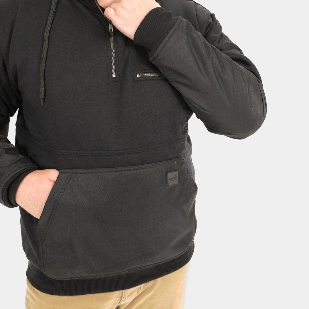 Epik Peak Pro Pull-Over Heavy Hoodie Black Cordura Fabric Close Up