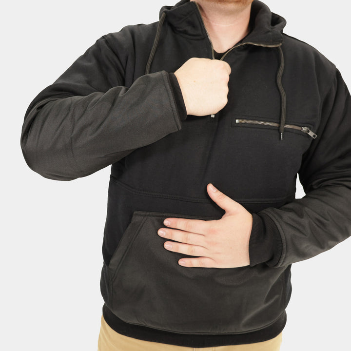 Epik Peak Pro Pull-Over Heavy Hoodie Black Pose 