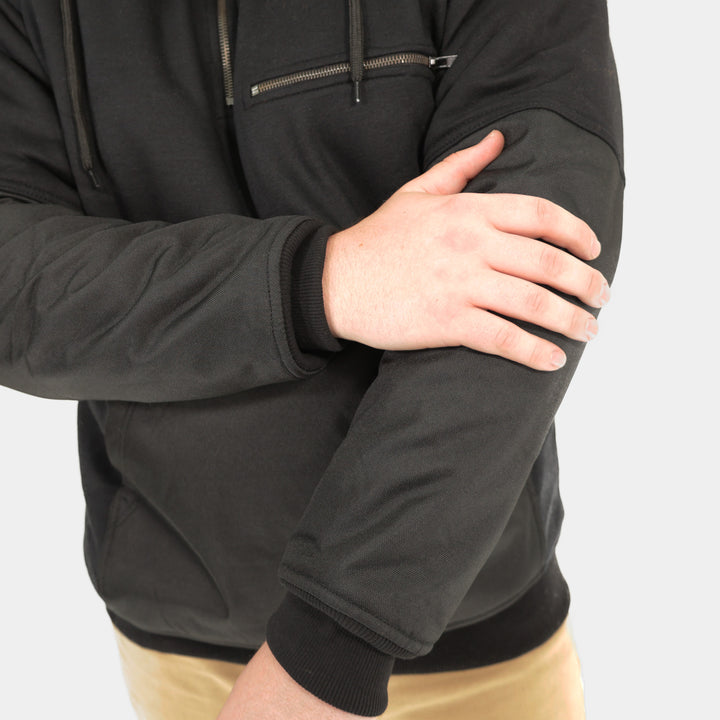 Epik Peak Pro Pull-Over Heavy Hoodie Black Cordura Close Up Arms