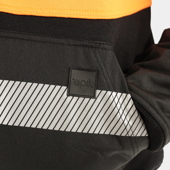 Epik Peak Pro Pull-Over Heavy Hoodie Orange Logo Front Pocket
