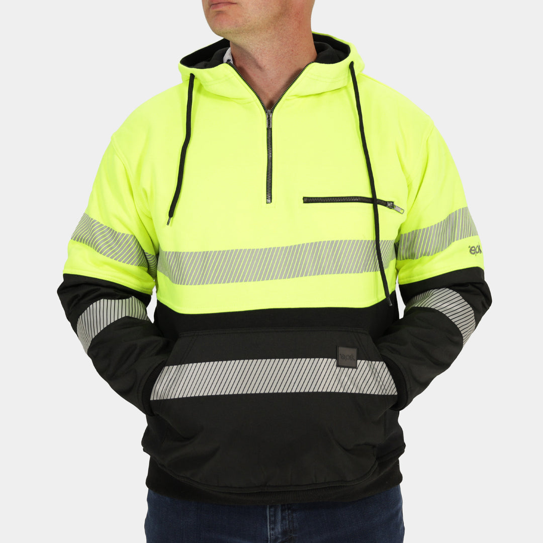 Epik Peak Pro Pull-Over Heavy Hoodie Yellow Front pockets