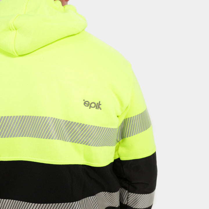 Epik Peak Pro Pull-Over Heavy Hoodie Yellow Back Logo