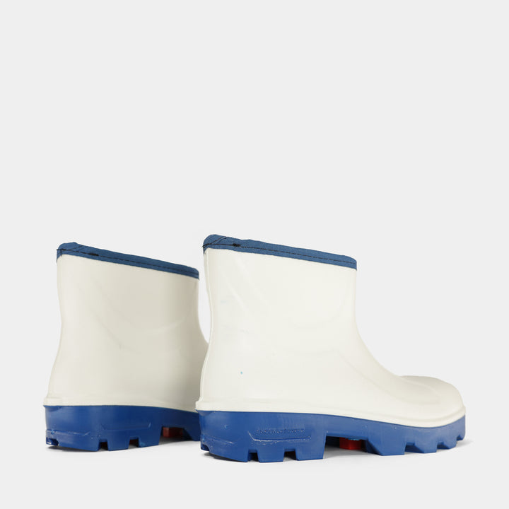 Epik Tread Safety Short Boot Composite Sanitation Footwear in White back pair