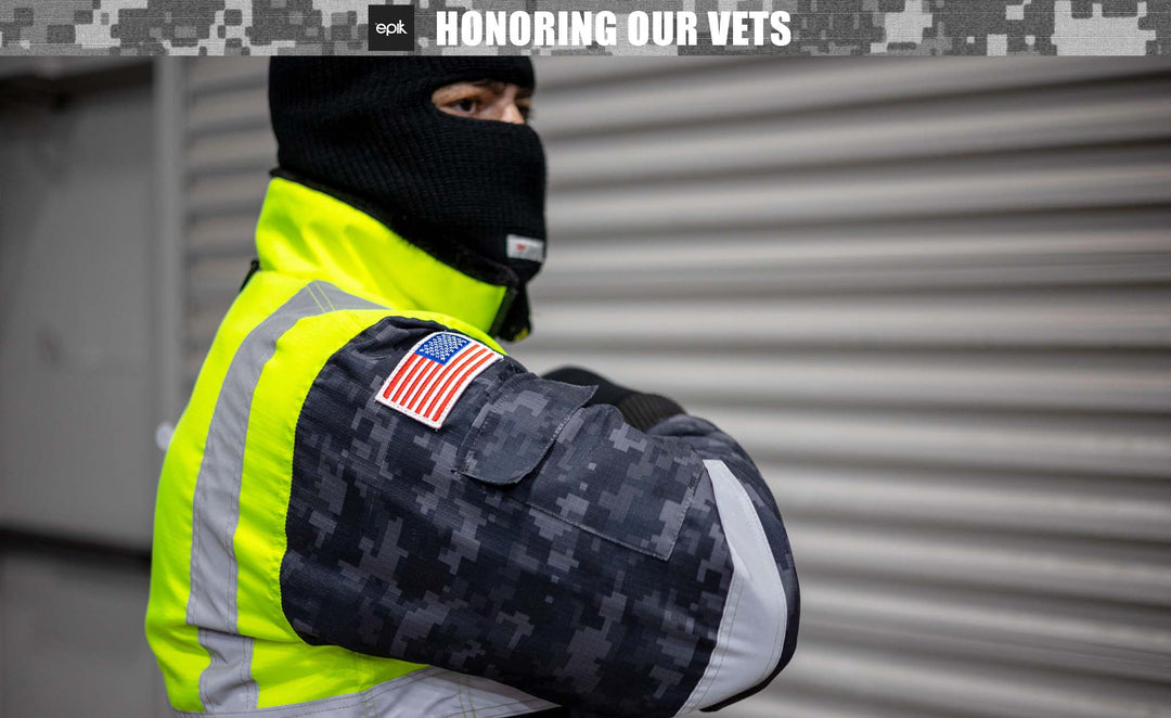 Honoring our Veterans: Epik Workwear highlights and supports our nation's heroes with Camo Valor Freezer Jackets, Veterans Day 2023