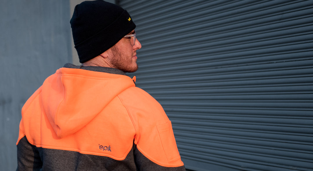 Epik Thermal Work Hoodies Hi Vis orange and yellow