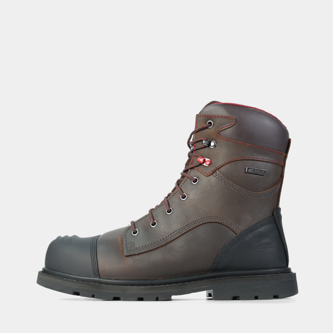 Epik Workwear Hammer Freezer Boot Brown Leather Insulated 1000G Insulation Slip Resistant Work Footwear Side