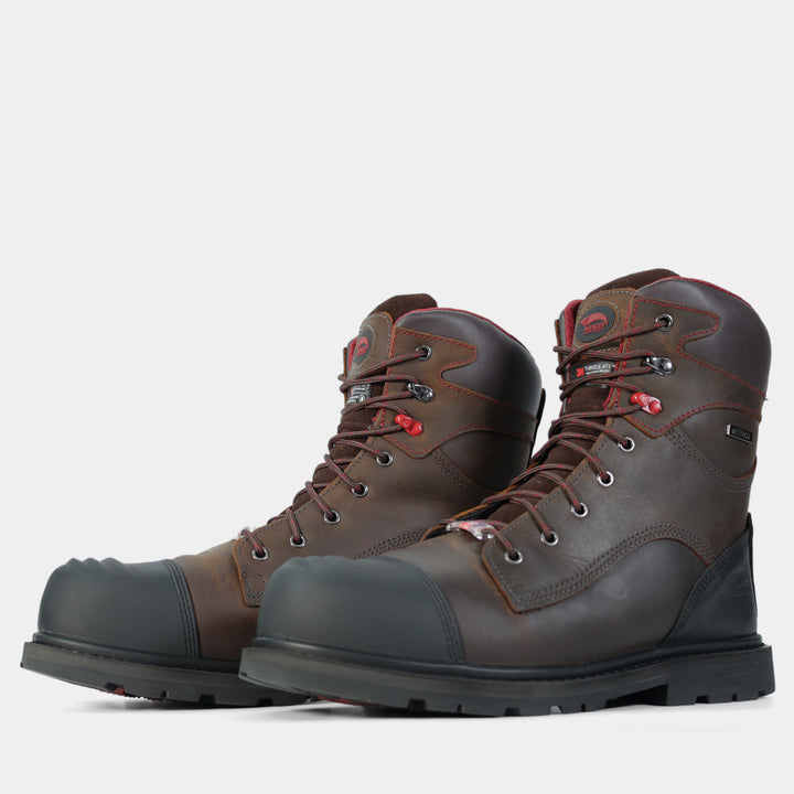 Epik Workwear Hammer Freezer Boot Brown Leather Insulated 1000G Insulation Slip Resistant Work Footwear Pair Front