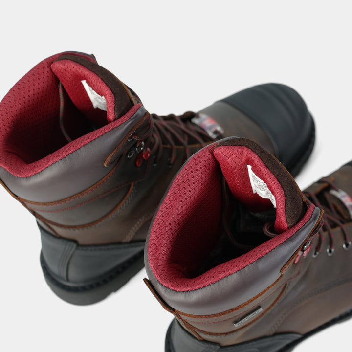 Epik Workwear Hammer Freezer Boot Brown Leather Insulated 1000G Insulation Slip Resistant Work Footwear Inside Support