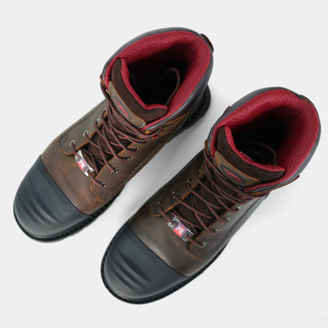 Epik Workwear Hammer Freezer Boot Brown Leather Insulated 1000G Insulation Slip Resistant Work Footwear Top Down