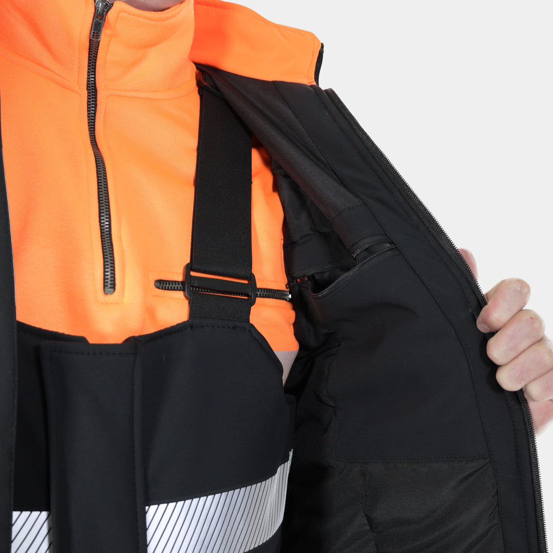 Epik Summit Pro Orange Soft-shell Jacket waterproof hi vis orange inner pocket